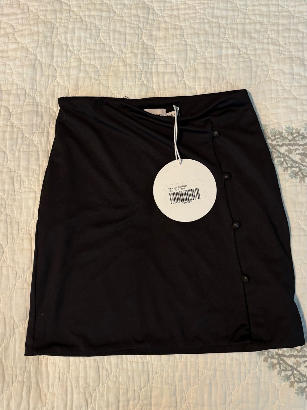 Princess Polly Women's Black Button-Detail Skirt